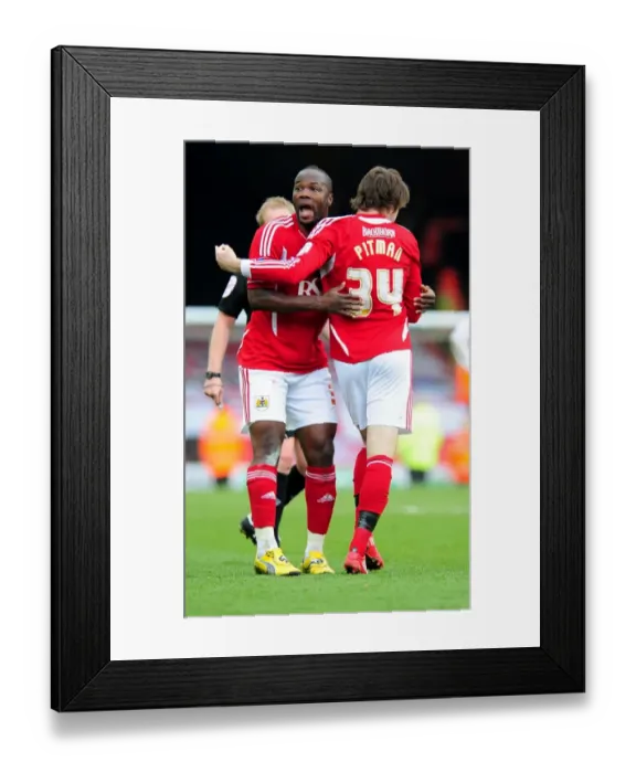 Framed Print : Bristol City's Brett Pitman Celebrates Goal Against Derby County, Ashton Gate, 31 / 03 / 2012 Framed Print : Bristol City's Brett Pitman Celebrates Goal Against Derby County, Ashton Gate, 31 / 03 / 2012