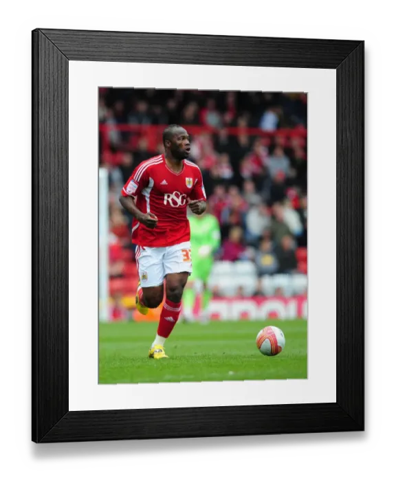 Framed Print : Bristol City vs Derby County: Andre Amougou in Action at Ashton Gate Stadium, 2012 Framed Print : Bristol City vs Derby County: Andre Amougou in Action at Ashton Gate Stadium, 2012