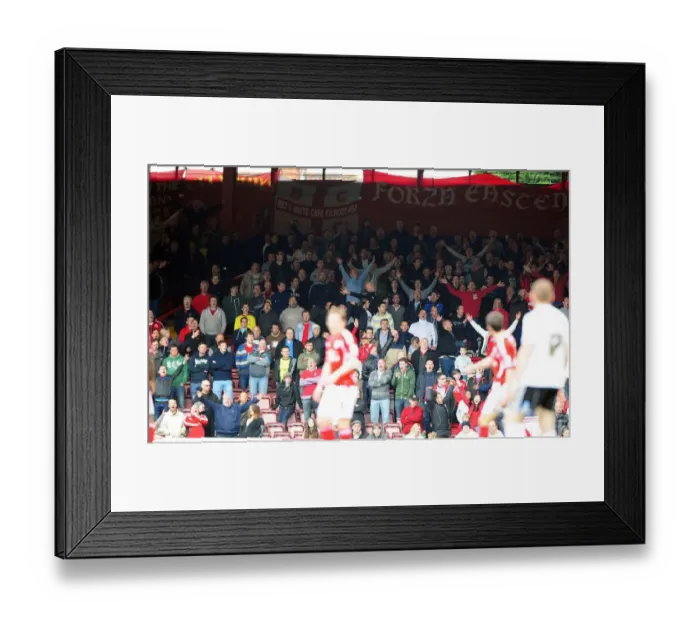 Framed Print : Bristol City vs Derby County: East End Fans in Full Force at Ashton Gate Stadium, 31st March 2012