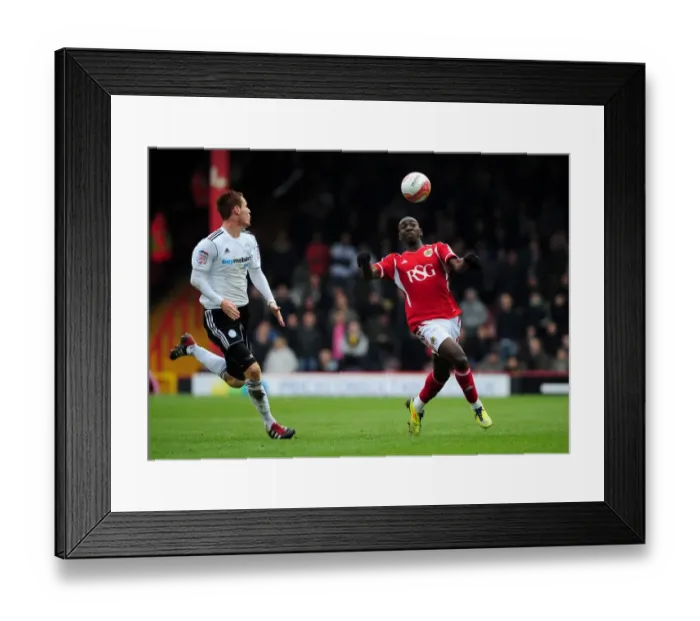 Framed Print : Bristol City vs Derby County: Yannick Bolasie vs Tom Naylor Battle for Possession at Ashton Gate Stadium, 2012 Framed Print : Bristol City vs Derby County: Yannick Bolasie vs Tom Naylor Battle for Possession at Ashton Gate Stadium, 2012