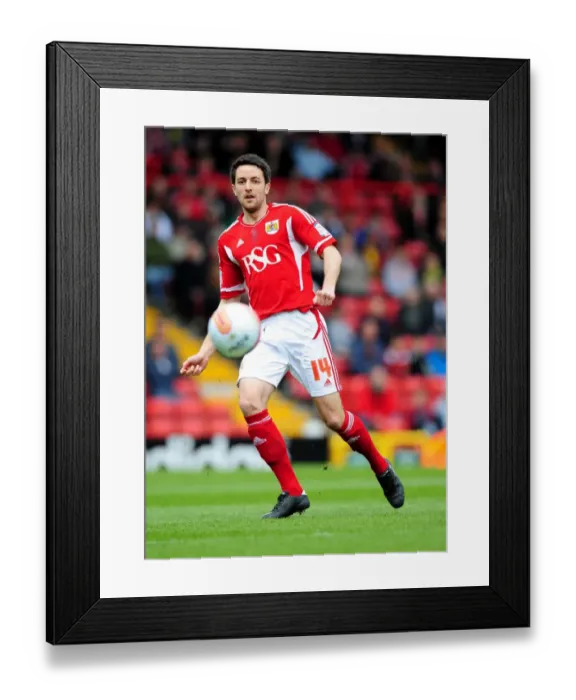 Framed Print : Bristol City vs Derby County: Cole Skuse in Action at Ashton Gate Stadium, 2012