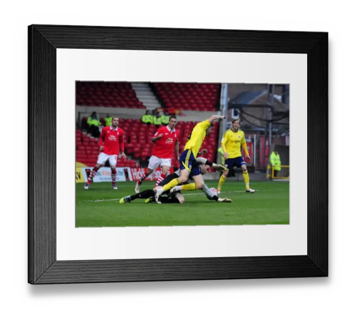 Framed Print : Bristol City's Jon Stead Wins Controversial Penalty Against Nottingham Forest, April 2012 Framed Print : Bristol City's Jon Stead Wins Controversial Penalty Against Nottingham Forest, April 2012