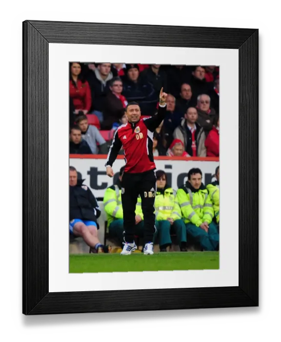 Framed Print : Derek McInnes in Action: Intense Moments on the Touchline during Nottingham Forest vs. Bristol City Football Match, 7th April 2012 Framed Print : Derek McInnes in Action: Intense Moments on the Touchline during Nottingham Forest vs. Bristol City Football Match, 7th April 2012