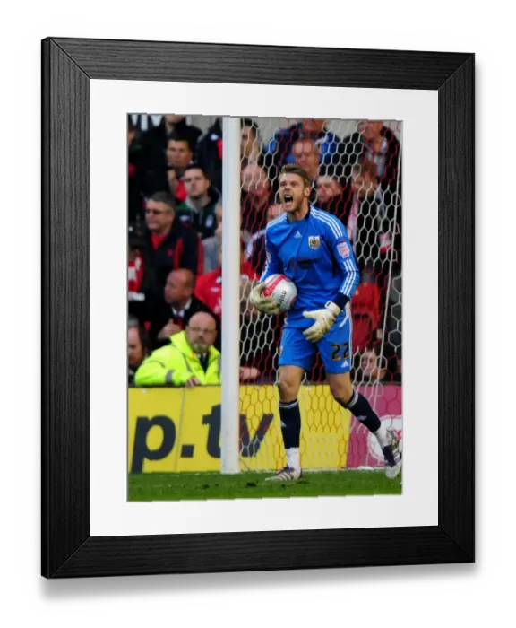 Framed Print : Dean Gerken Faces Nottingham Forest in Championship Showdown, April 2012