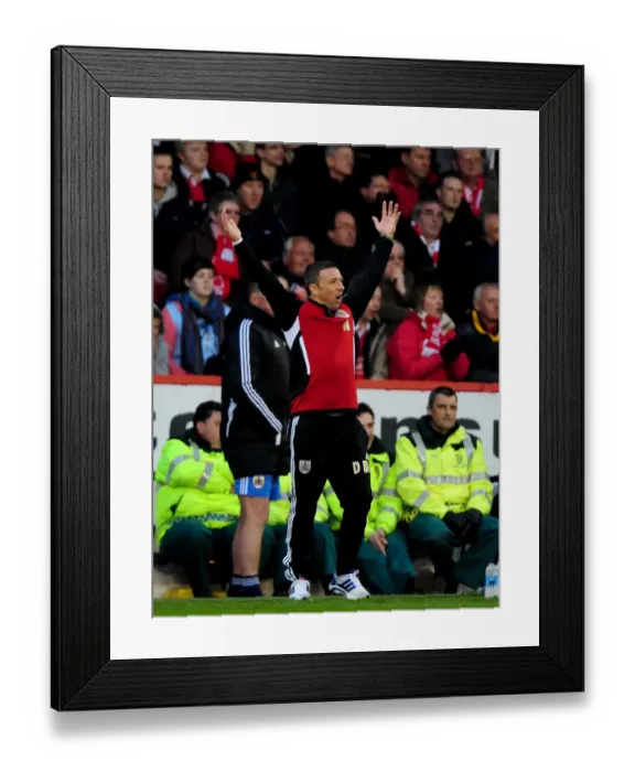 Framed Print : Derek McInnes Pleas for Extra Time: Nottingham Forest vs. Bristol City, 07-04-2012 Framed Print : Derek McInnes Pleas for Extra Time: Nottingham Forest vs. Bristol City, 07-04-2012