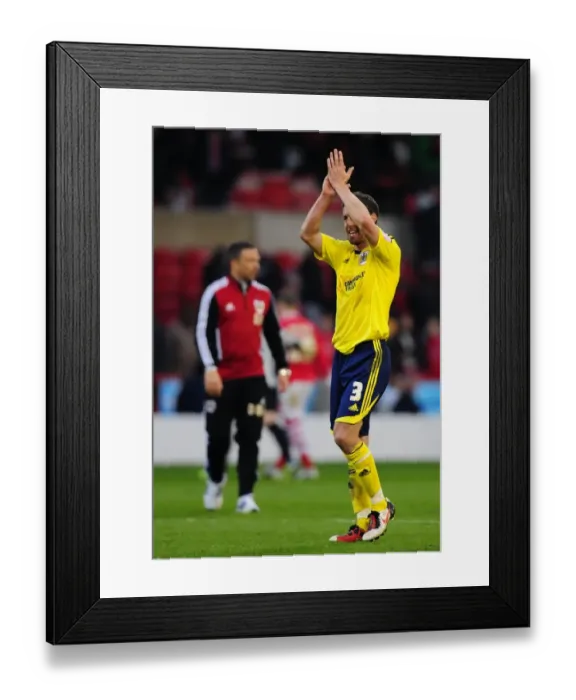 Framed Print : Jamie McAllister Appreciates Bristol City Fans at Nottingham Forest (07.04.2012) Framed Print : Jamie McAllister Appreciates Bristol City Fans at Nottingham Forest (07.04.2012)