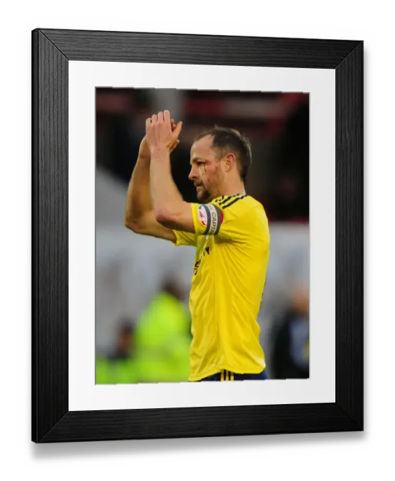 Framed Print : Bristol City Captain Louis Carey Appreciates Fans after Nottingham Forest Match, April 2012
