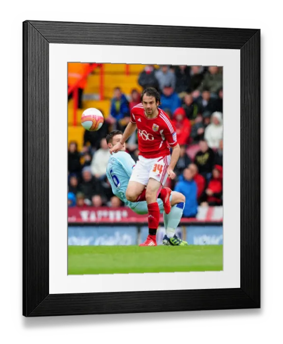 Framed Print : Brett Pitman of Bristol City in Action Against Coventry City at Ashton Gate Stadium, April 9, 2012