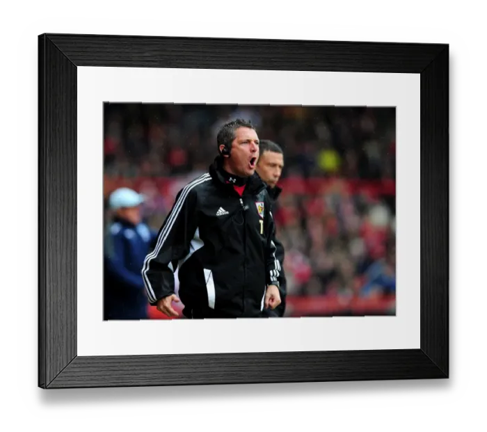 Framed Print : Bristol City Assistant Manager Tony Docherty at Ashton Gate Stadium during Bristol City vs Coventry City Football Match, April 9, 2012 Framed Print : Bristol City Assistant Manager Tony Docherty at Ashton Gate Stadium during Bristol City vs Coventry City Football Match, April 9, 2012