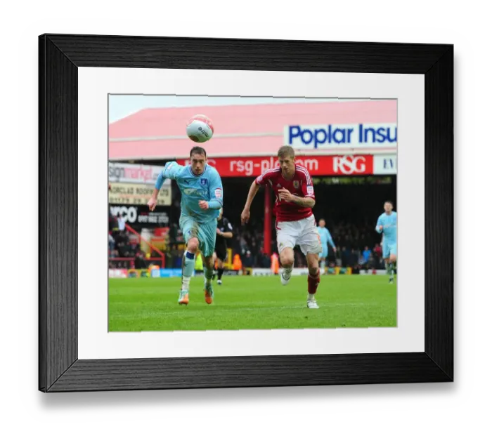 Framed Print : Bristol City vs Coventry City: A Clash Between Jon Stead and Richard Keogh at Ashton Gate Stadium, April 2012 Framed Print : Bristol City vs Coventry City: A Clash Between Jon Stead and Richard Keogh at Ashton Gate Stadium, April 2012