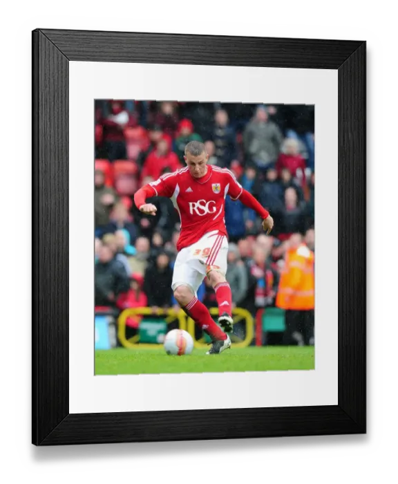 Framed Print : Chris Wood Scores Third Goal: Bristol City vs Coventry City, Ashton Gate Stadium (April 9, 2012)