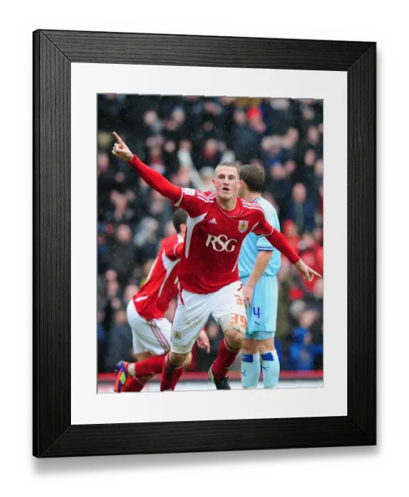 Framed Print : Chris Wood's Hat-Trick: Bristol City's Victory Over Coventry City (09-04-2012) Framed Print : Chris Wood's Hat-Trick: Bristol City's Victory Over Coventry City (09-04-2012)