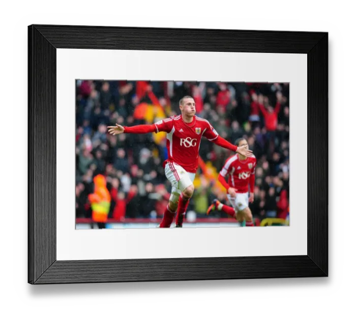 Framed Print : Bristol City's Chris Wood's Hat-Trick Celebration: Bristol City vs Coventry City (April 9, 2012) Framed Print : Bristol City's Chris Wood's Hat-Trick Celebration: Bristol City vs Coventry City (April 9, 2012)