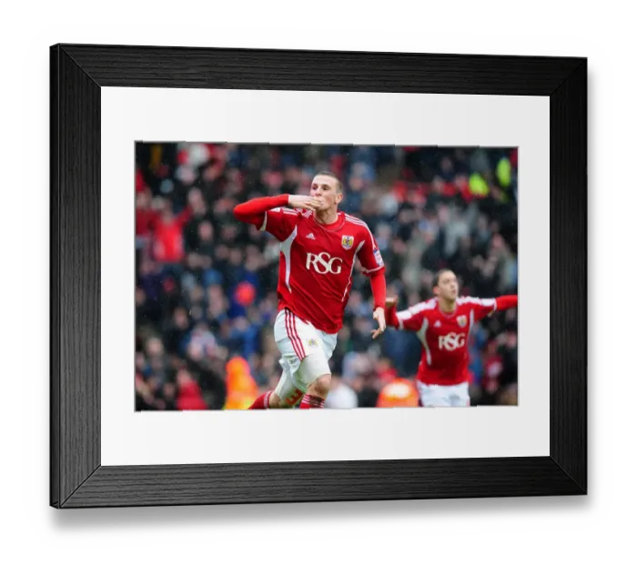 Framed Print : Bristol City's Chris Wood's Hat-trick Glory: A Triumphant Night at Ashton Gate, April 9, 2012 (Bristol City vs. Coventry City) Framed Print : Bristol City's Chris Wood's Hat-trick Glory: A Triumphant Night at Ashton Gate, April 9, 2012 (Bristol City vs. Coventry City)