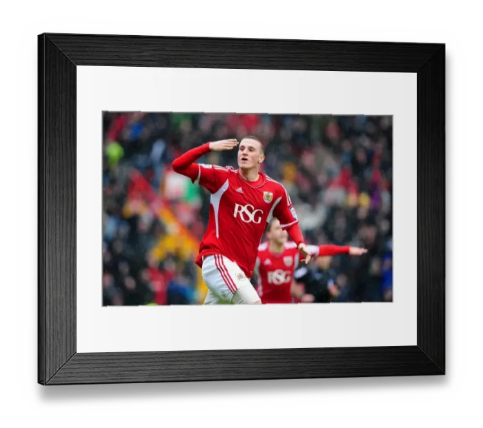 Framed Print : Bristol City's Chris Wood Scores Third Goal vs. Coventry City at Ashton Gate Stadium, April 2012 Framed Print : Bristol City's Chris Wood Scores Third Goal vs. Coventry City at Ashton Gate Stadium, April 2012