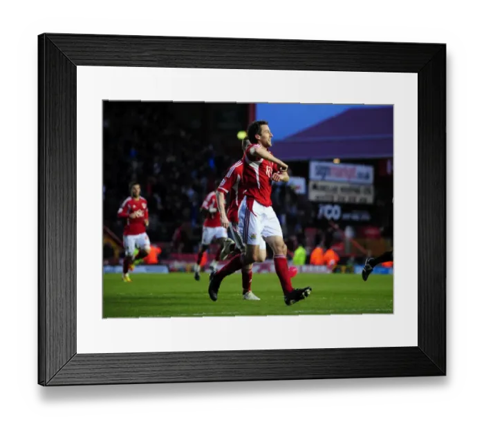 Framed Print : Bristol City's Cole Skuse Scores Thrilling Goal Against West Ham, April 2012 (Football Match: Bristol City vs. West Ham) Framed Print : Bristol City's Cole Skuse Scores Thrilling Goal Against West Ham, April 2012 (Football Match: Bristol City vs. West Ham)