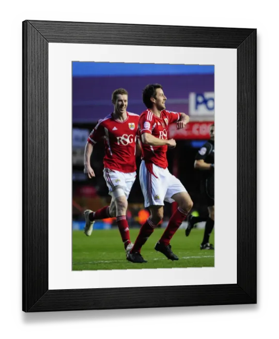 Framed Print : Bristol City's Thrilling Upset: Cole Skuse's Stunning Goal vs. West Ham, April 2012