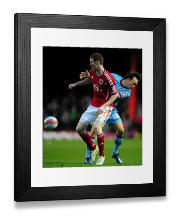 Framed Print : Pearson vs. Noble: A Football Rivalry Flares Up at Ashton Gate, 2012