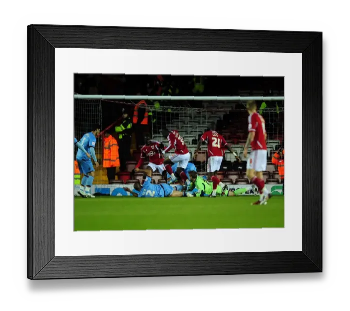 Framed Print : Last-Minute Drama: Gerken's Heroic Save Preserves Bristol City's Draw Against West Ham Framed Print : Last-Minute Drama: Gerken's Heroic Save Preserves Bristol City's Draw Against West Ham