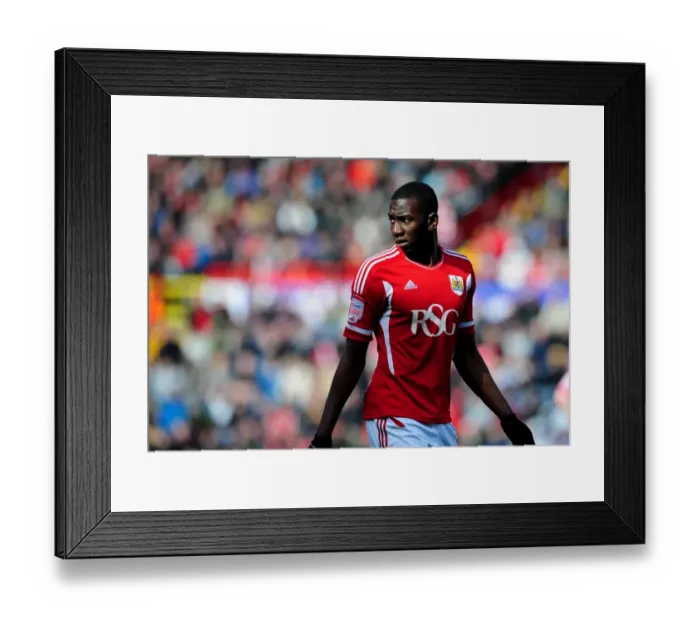 Framed Print : Bristol City's Yannick Bolasie in Action against Barnsley at Ashton Gate Stadium, 2012 Framed Print : Bristol City's Yannick Bolasie in Action against Barnsley at Ashton Gate Stadium, 2012