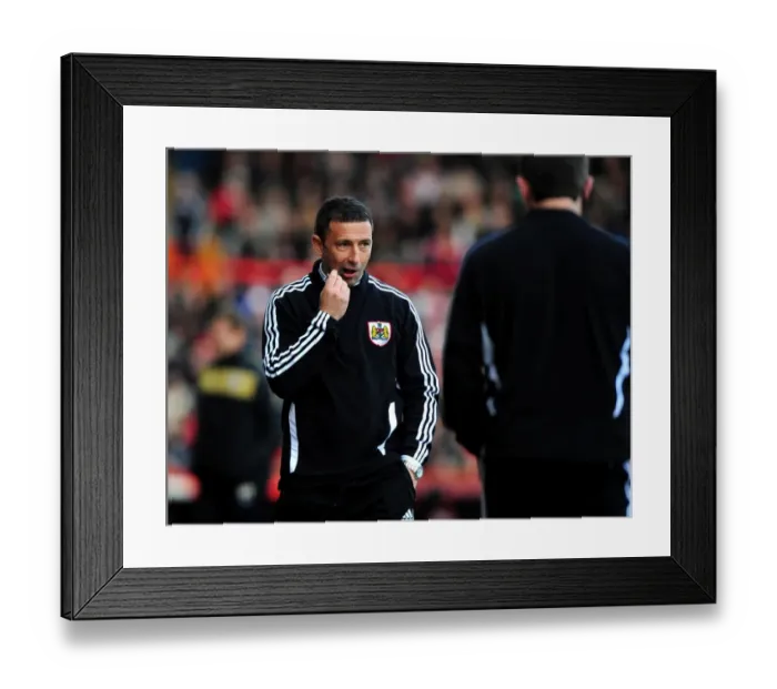 Framed Print : Derek McInnes Leads Bristol City Against Barnsley at Ashton Gate Stadium, 2012 (Football Match) Framed Print : Derek McInnes Leads Bristol City Against Barnsley at Ashton Gate Stadium, 2012 (Football Match)