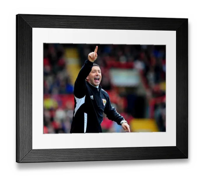 Framed Print : Derek McInnes Leads Bristol City Against Barnsley at Ashton Gate Stadium, 2012 Framed Print : Derek McInnes Leads Bristol City Against Barnsley at Ashton Gate Stadium, 2012