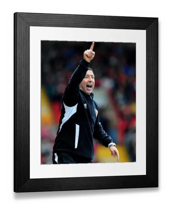Framed Print : Derek McInnes Leads Bristol City at Ashton Gate Stadium Against Barnsley, 2012 (Football Match) Framed Print : Derek McInnes Leads Bristol City at Ashton Gate Stadium Against Barnsley, 2012 (Football Match)
