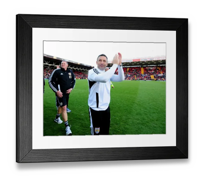 Framed Print : Derek McInnes Leads Bristol City Against Barnsley at Ashton Gate, 2012 Framed Print : Derek McInnes Leads Bristol City Against Barnsley at Ashton Gate, 2012