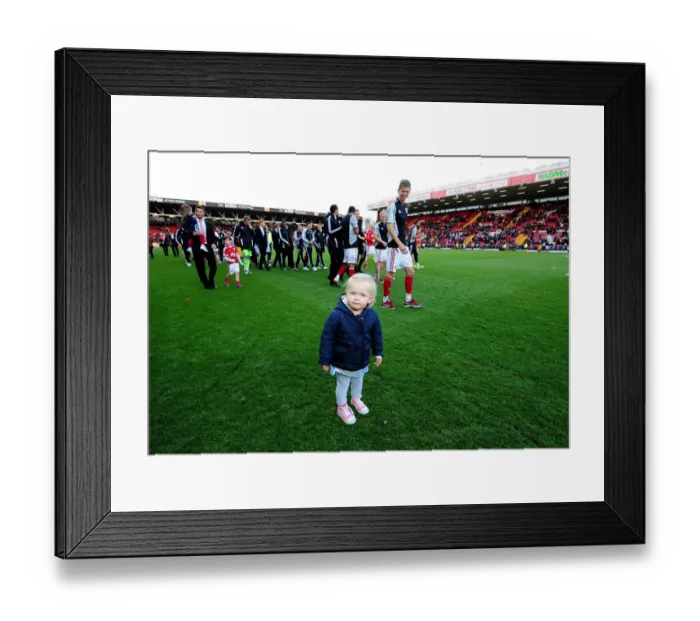 Framed Print : Bristol City's Jon Stead Shares a Special Moment with Daughter at Ashton Gate Stadium during Bristol City v Barnsley Match Framed Print : Bristol City's Jon Stead Shares a Special Moment with Daughter at Ashton Gate Stadium during Bristol City v Barnsley Match