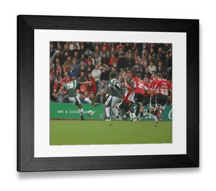 Framed Print : Plymouth Freekick Framed Print : Plymouth Freekick