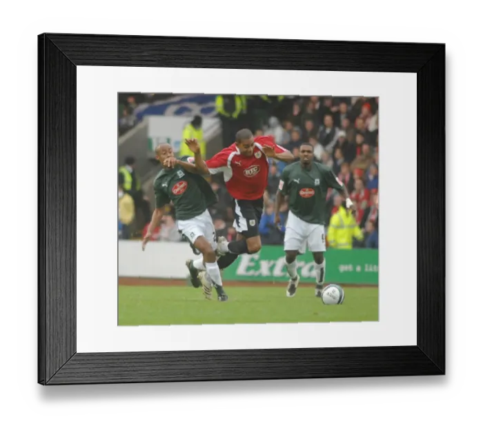 Framed Print : Marvin Elliott: Fueling the Fire in the Plymouth vs. Bristol City Football Rivalry