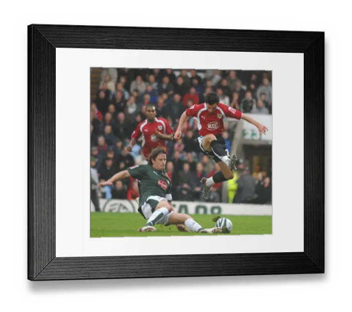 Framed Print : Ivan Sproule in Action: Plymouth vs. Bristol City - Football Rivalry