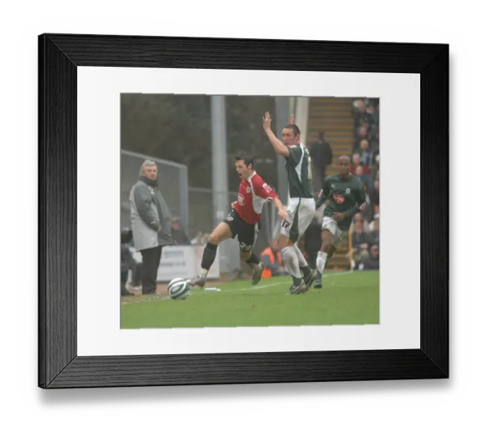 Framed Print : Football Rivalry: Ivan Sproule's Intense Moment at Plymouth vs. Bristol City Framed Print : Football Rivalry: Ivan Sproule's Intense Moment at Plymouth vs. Bristol City