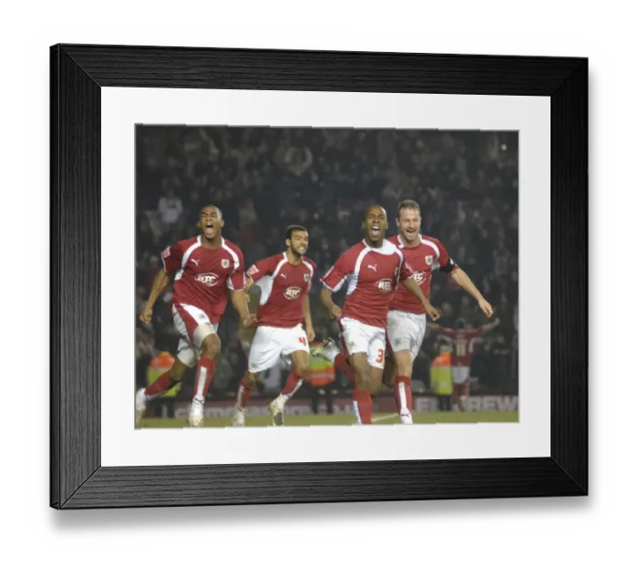 Framed Print : Darren Byfield's Euphoric Goal Celebration: Bristol City vs Barnsley Framed Print : Darren Byfield's Euphoric Goal Celebration: Bristol City vs Barnsley