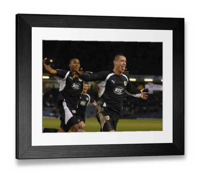 Framed Print : Burnley vs. Bristol City: Marvin Elliott and Tamas Priskin in Action Framed Print : Burnley vs. Bristol City: Marvin Elliott and Tamas Priskin in Action