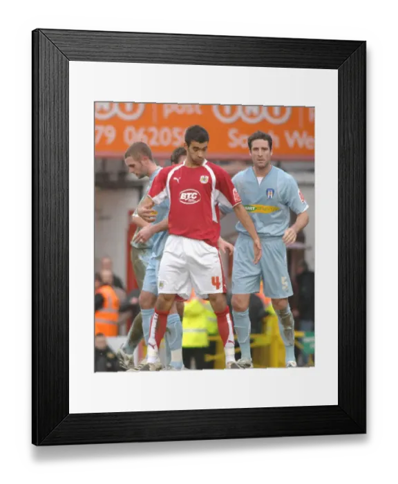 Framed Print : Liam Fontaine in Action for Bristol City Against Colchester United Framed Print : Liam Fontaine in Action for Bristol City Against Colchester United