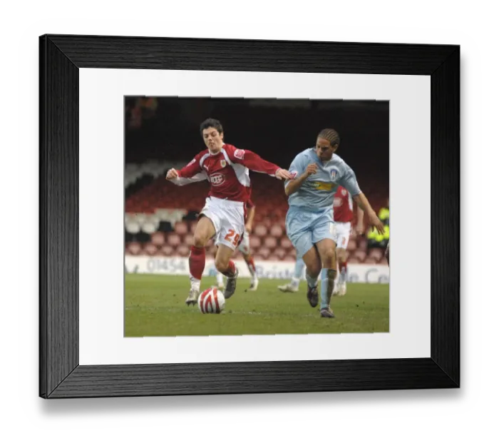 Framed Print : Ivan Sproule in Action: Bristol City vs Colchester United Framed Print : Ivan Sproule in Action: Bristol City vs Colchester United