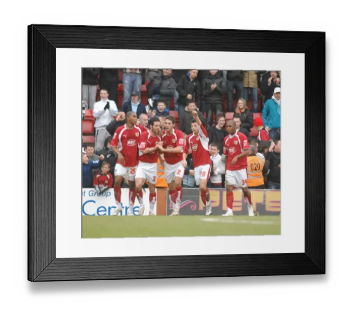 Framed Print : Bristol City Football Team Celebrates Victory Over Colchester United Framed Print : Bristol City Football Team Celebrates Victory Over Colchester United