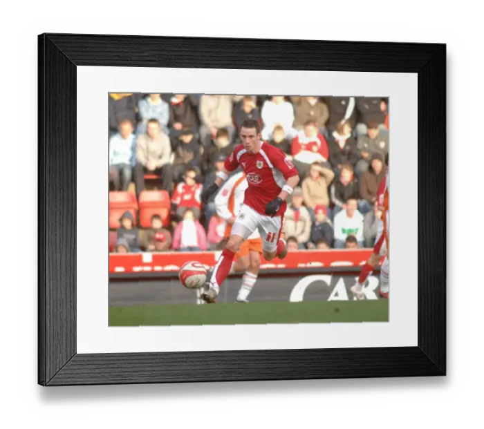 Framed Print : Michael McIndoe in Action for Bristol City Against Blackpool