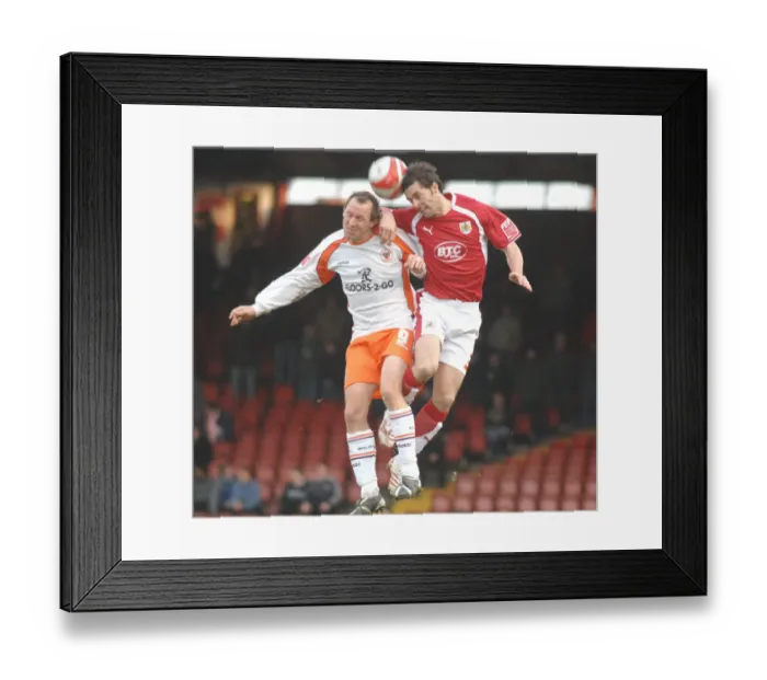 Framed Print : Jamie McAllister in Action: Bristol City vs Blackpool