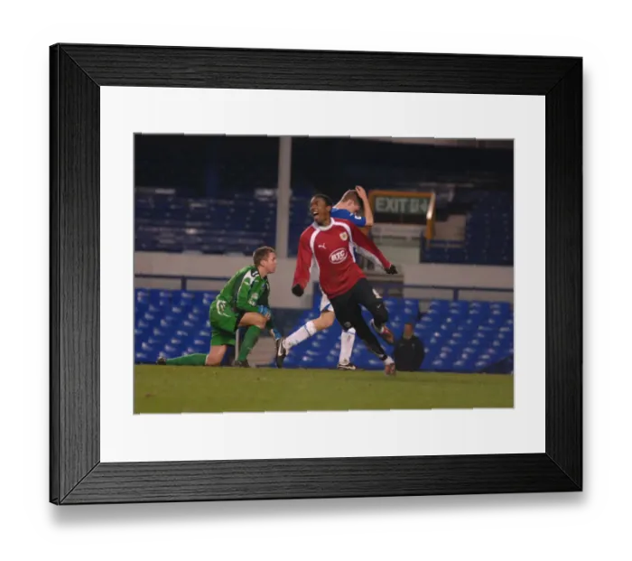 Framed Print : Marlon Jackson in Action: Everton U18s vs. Bristol City U18s
