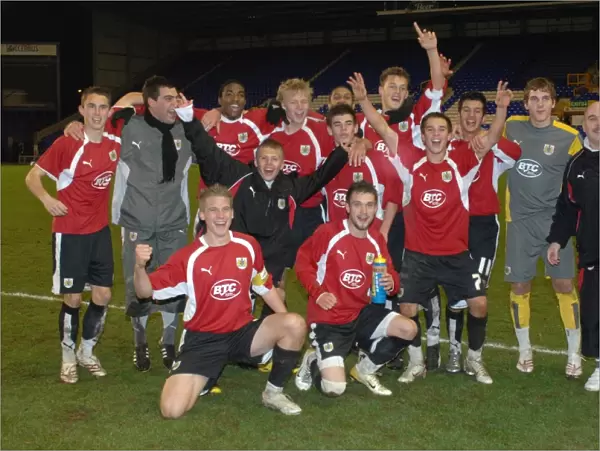 Euphoria Unites: Everton U18s and Bristol City U18s in Triumphant Group Celebration