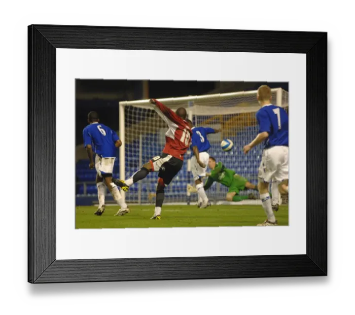 Framed Print : Clash at the U18s: Tristan Plummer Stands Ground Between Everton and Bristol City Framed Print : Clash at the U18s: Tristan Plummer Stands Ground Between Everton and Bristol City