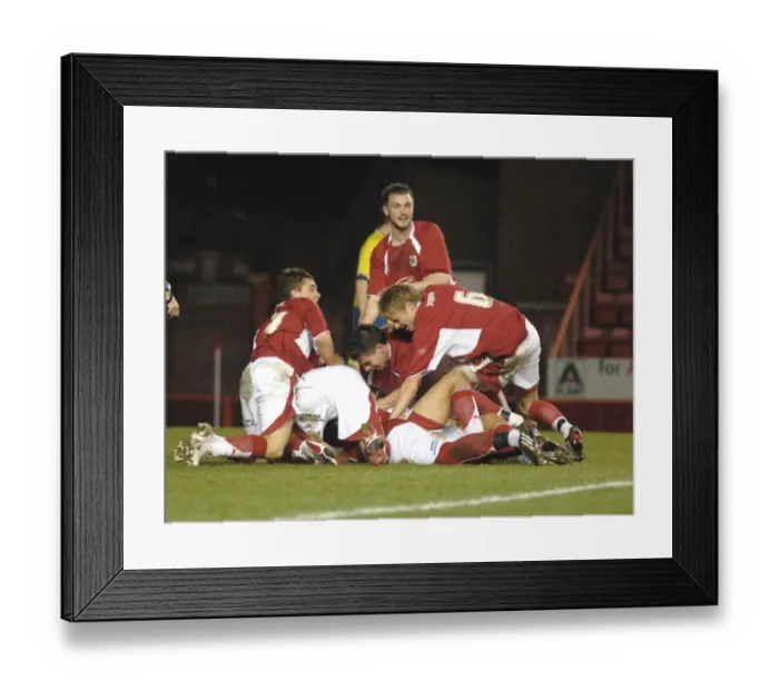 Framed Print : Bristol City U18s: Unified in Victory - Group Celebration Against Leeds Utd U18s Framed Print : Bristol City U18s: Unified in Victory - Group Celebration Against Leeds Utd U18s