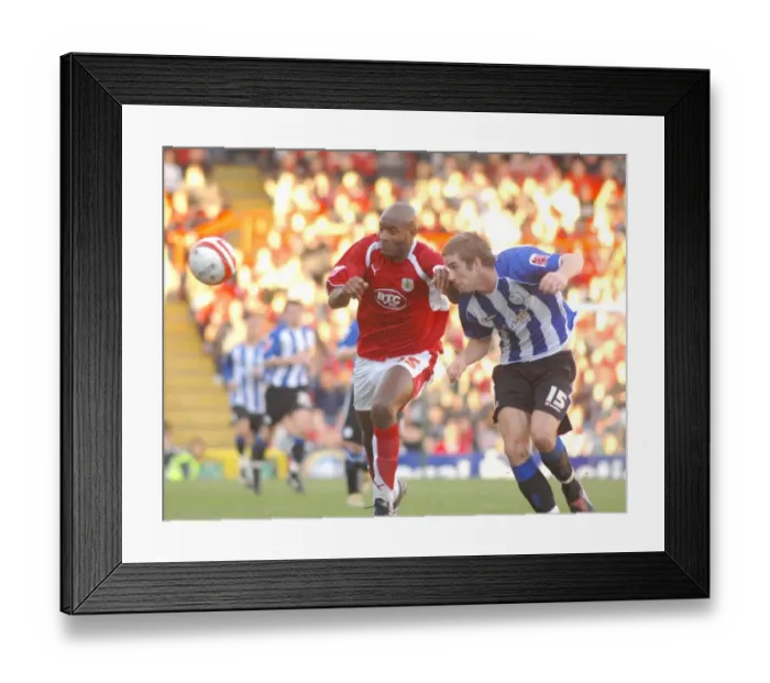 Framed Print : Dele Adebola Scores for Bristol City Against Sheffield Wednesday