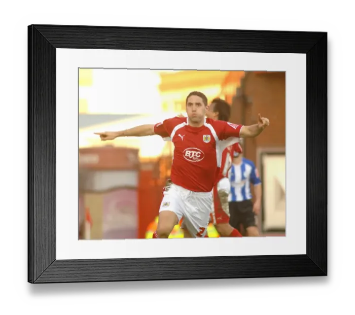 Framed Print : Bradley Orr in Action: Bristol City vs Sheffield Wednesday