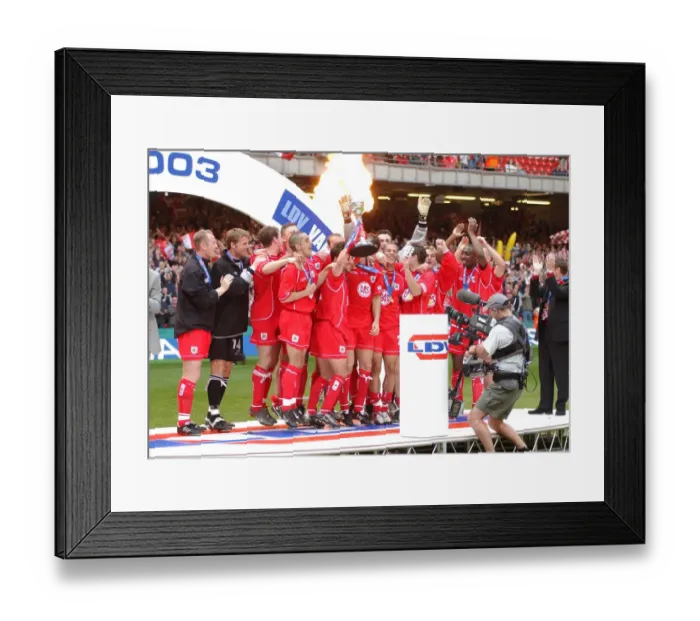 Framed Print : Thrilling Moments of Bristol City FC in the 02-03 LDV Trophy Framed Print : Thrilling Moments of Bristol City FC in the 02-03 LDV Trophy