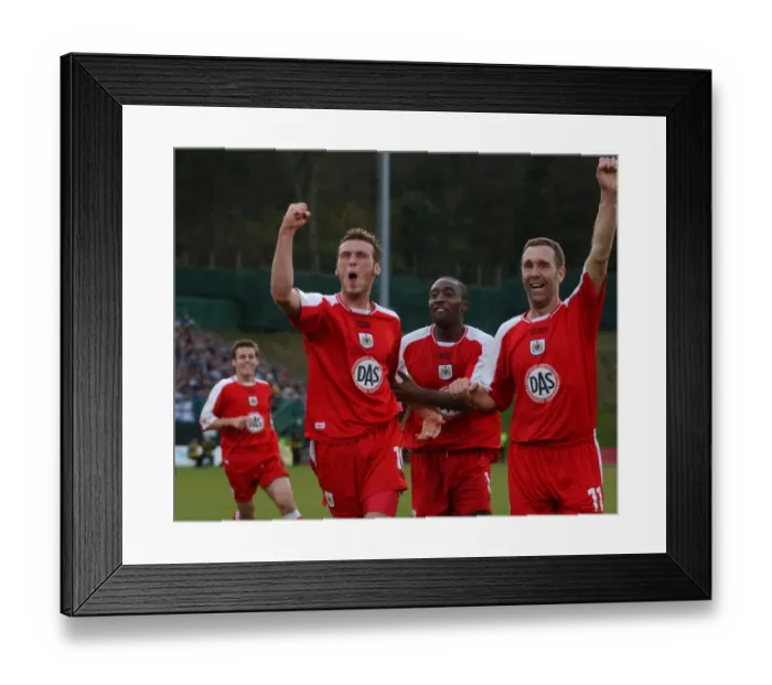 Framed Print : Group Celebration Lee Miller Goal