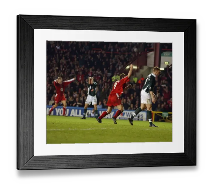 Framed Print : Exultant Moment: Lee Peacock's Glorious Goal Celebration (03-04 Season) Framed Print : Exultant Moment: Lee Peacock's Glorious Goal Celebration (03-04 Season)