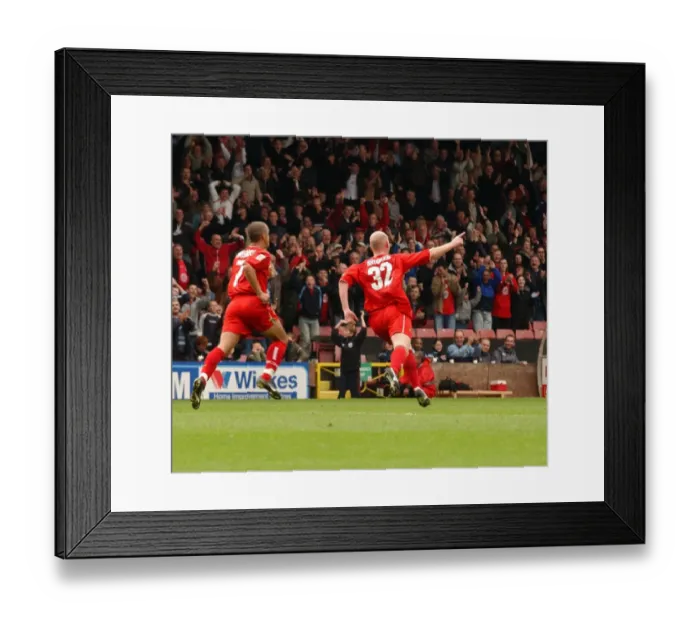 Framed Print : Steve Brooker's Euphoric Moment: A Celebration in Action (04-05)
